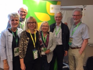 From left: Birgit Meinhard, Frank Hauser, Christa Möller, Vivianne Gunnarsson, Reino Lampinen, Kris Fierens